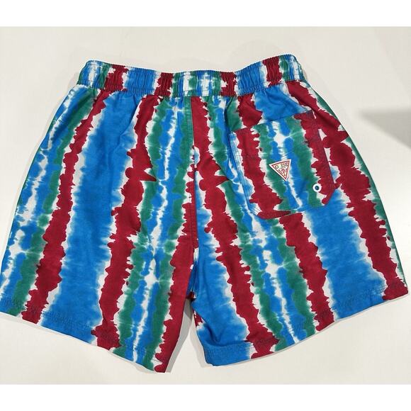 Guess J Balvin Tie Dye Swim Trunk Shorts Blue Relaxed Fit Mens Size Small Beachy - Picture 4 of 5
